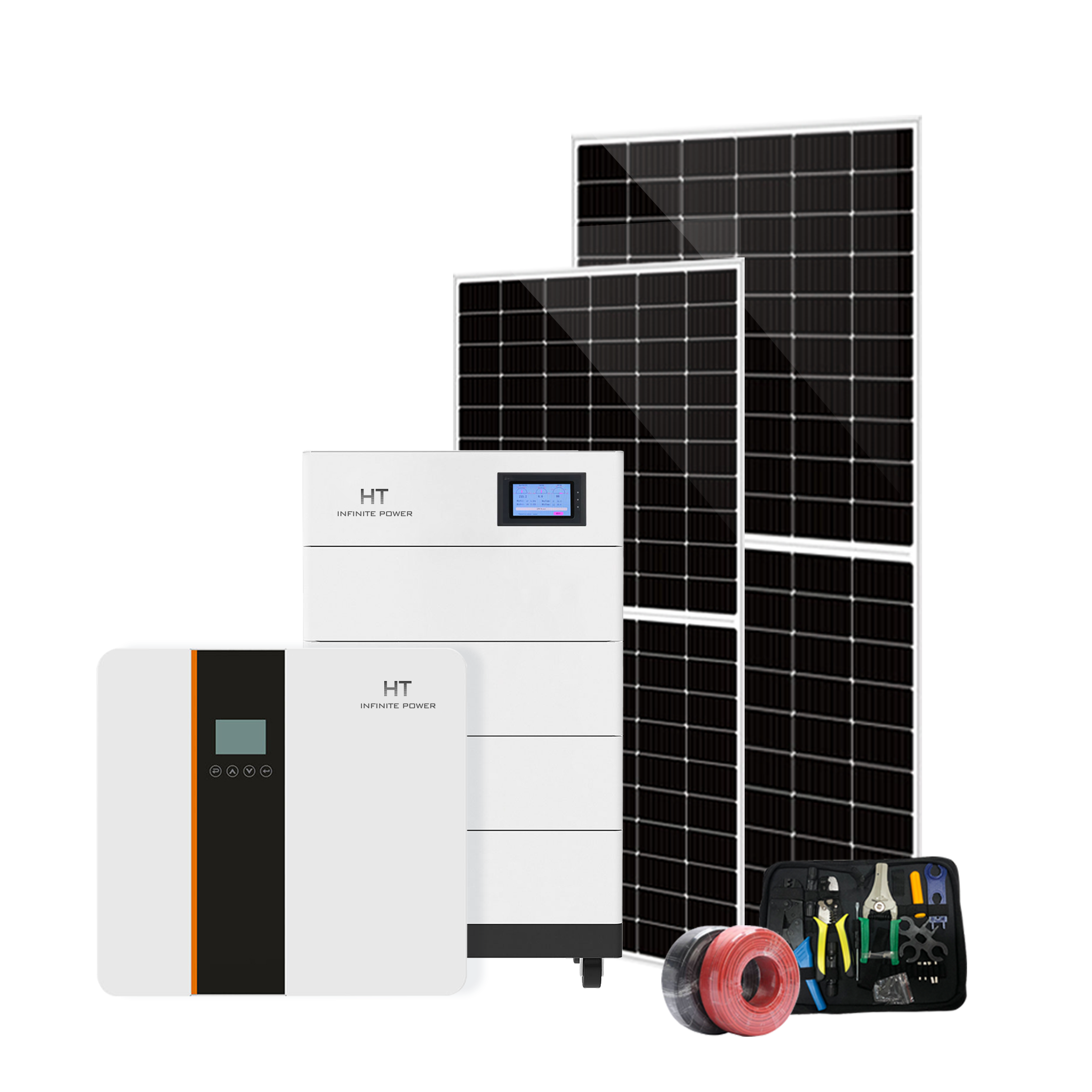 HT infinite power battery energy storage system supplier 15kw/15kwh-30kwh hybrid solar system